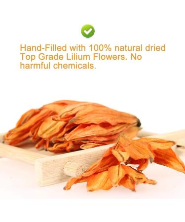 PlantGift Fragrant Natural Lily Flowers 35G/1.23oz Organic Dried Lilium Flowers Health Tea Chinese Lily Tea - Buy Online on GoSupps.com