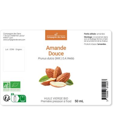Sweet Almond - Organic Virgin Vegetable Oil - Glass Bottle - First Cold Pressed - 100mL - Buy Online on GoSupps.com