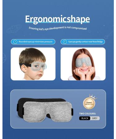 3D Sleeping Eye Mask for Kids | Super Soft Foam Sleep Mask for Teens | Lightweight Travel Blindfold with Adjustable Elastic Band - Buy Online on GoSupps.com