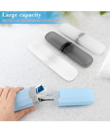 NVIYAM 4-Part Travel Toothbrush Case | Portable Toothbrush Holder & Protective Cover for Camping Travel Family & Business - 4 Colors Available - Buy Online on GoSupps.com