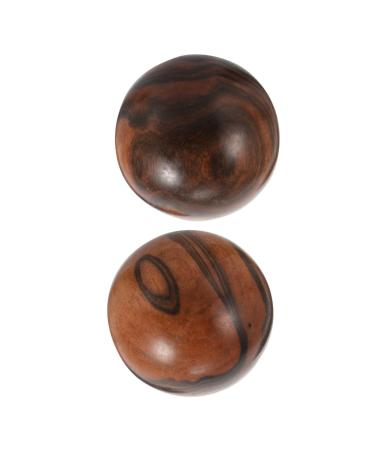 Fomiyes 2st Fitness-Golfer turns the ball meditation meditations handmade ball player player massage ball acupressure ball exercise balls made of wood Chinese style the ball shoot hugo 5.00x5.00cm coffee