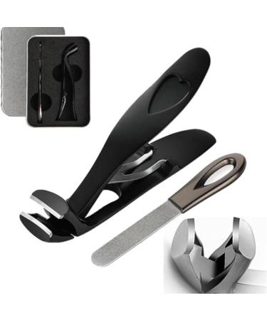 Thick Toe Nail Clippers - Nail clippers for seniors thick nail clipper for men nail clippers for thick toenails toe nail clippers stainless angle head nail clipper | foot nail clippers stainless Black Suit - Buy Online on GoSupps.com