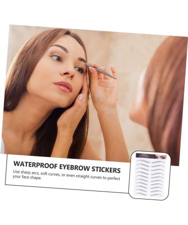 Outanaya 3 Sheets Waterproof Eyebrow Stickers on Accessories Artificial Eyebrows Eye Brows Transfer Stickers 21.00X15.00X0.20CM Black - Buy Online on GoSupps.com