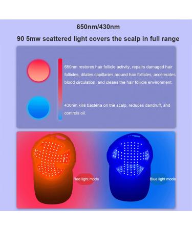 Casquette Pour La Repousse Des Cheveux 90 Led Lumi Re Rouge Et Bleue Pour Homme Et Femme Avec Minuterie De 15 30 Minutes Renforce Les Racines Et Soulage La Fatigue - Buy Online on GoSupps.com