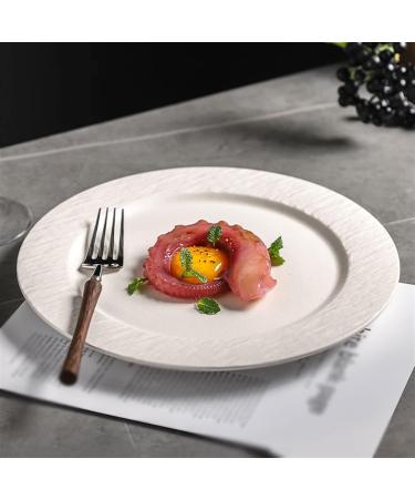 Serving Plates Steak Plate Western Food Chinese Plate Household White Plate Simple Plate Breakfast Dessert Flat Plate Restaurant Kitchen Plate for Appetizer Dinner and Desserts (Color : White Siz Small White - Buy Online on GoSupps.com