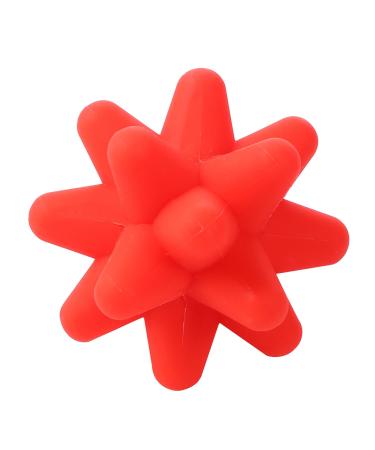 Magiclulu star fitness ball hand holds fascia portable massage roller coordination ball coordination training foot massager hand which holds a fascia ball pilates ball silicone elasticity red 8x8cm red