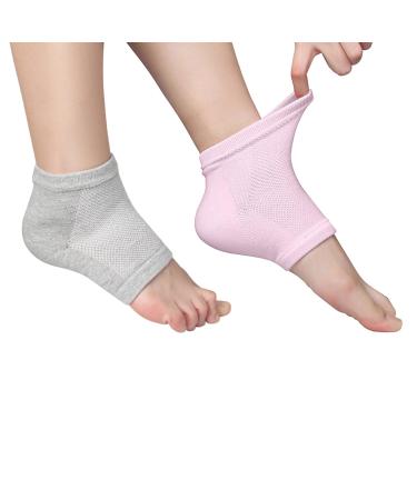 Codream Vented Moisturizing Socks Lotion Gel for Dry Cracked Heels, Spa Gel Socks Humectant Moisturizer Heel Balm Foot Treatment Care Heel Softener Compression 2 Pairs