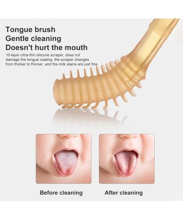 wirlsweal Baby Toothbrush and Silicone Tongue Brush Infant to Toddler Toothbrush 360 Degree BPA Free Cleaning Dental Care Portable Baby Tongue Brush Toothbrush Kit for 0-3 Years with Dust Cover Car - Buy Online on GoSupps.com
