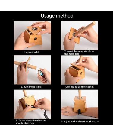 Buy ZHONGJIUYUAN Bamboo Moxa Moxibustion Box Holder (2 Holes) + 10 Moxa Sticks - Premium Quality for Effective Pain Relief - Ships Internationally - Buy Online on GoSupps.com