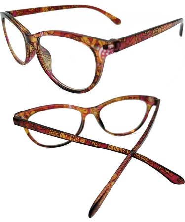 Stylish 3 Pack Cat Eye Reading Glasses for Women - Blue Light Blocking Computer Readers - Anti Eyestrain & Glare - Multicolor - Buy Online on GoSupps.com