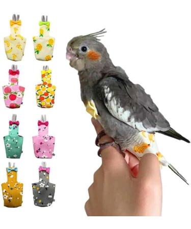 Colorful Parrot Diaper with Fly | Cute Fruit & Flower Patterns for Small Nymphensittiches & Medium Pigeons - Perfect Pet Flight Suit - Buy Online on GoSupps.com