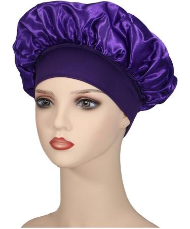 Satin Hair Drying Towel Satin Hair Towel Wrap Hair Poping Towel Satin Hair Towel for Women Anti-Frizz Satin Towel Protective Hair Turban Wrap for Most Hair Types Purple - Buy Online on GoSupps.com