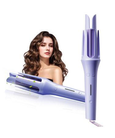 Velasko Self Curling Hair Curler Extended Barrel 32mm Anion Rotating Curling Iron Electric Portable Hair Curler for Long Hair Women Quick Modeling Purple