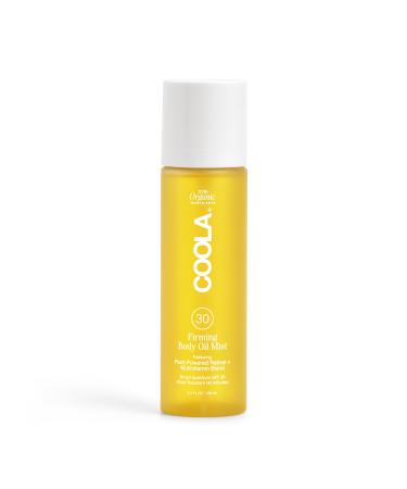 COOLA Firming Body Oil Mist SPF 30 Organic Lightweight Hydrating Sunscreen Mist with Bakuchiol Vitamins C D E Sea Buckthorn & Moringa Oils Firms & Smooths Skin 3.4 Oz