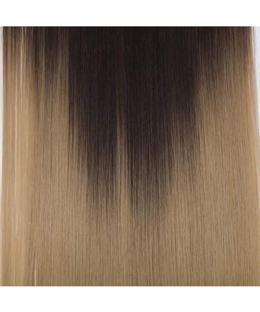 Clip-In Hair Extensions - Realistic 8 Wefts Straight Dark Brown to Ash Blonde | 66 cm 140g - Buy Online on GoSupps.com