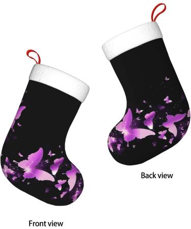 Ffexs Christmas Socks with Peacock Feathers - Velvet Butterfly Design One Size Perfect for the Holidays - Buy Online on GoSupps.com