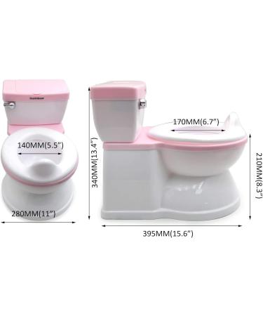 HTTMT Pink Training Toilet Seat Chair for Baby Toddler Kid Boys & Girls | Life-Like Flushing Sounds | Side Push Flushing | ET-BABY006-Pink - Buy Online on GoSupps.com