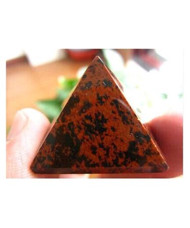 32MM Natural Quartz Crystal red Obsidian Pyramid yuebang Stone Mineral Specimen