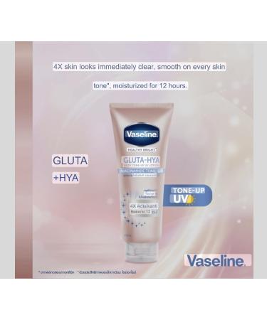 Vaseline Healthy Bright Gluta Hya Body UV Lotion 170ml - Niacinamide Tone Up for Clear Moisturized Skin - 4X Glow & Hydration - Shop Internationally - Buy Online on GoSupps.com