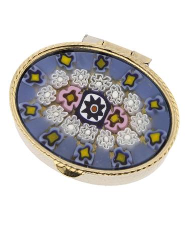 GlassOfVenice Murano Glass Small Millefiori Pill Box - Oval