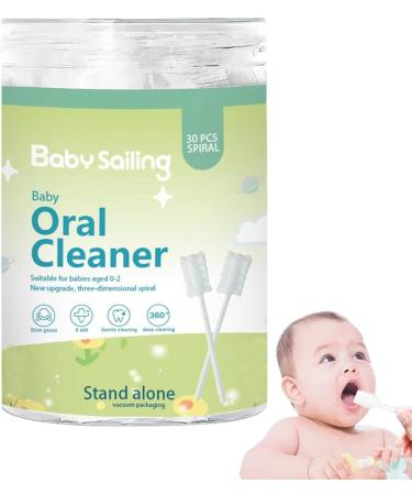Ruilonghai Newborn Gauze Toothbrush & Tongue Cleaner - 30pc Travel-Friendly Mouth Cleaning Device for Home & Outdoors - Buy Online on GoSupps.com