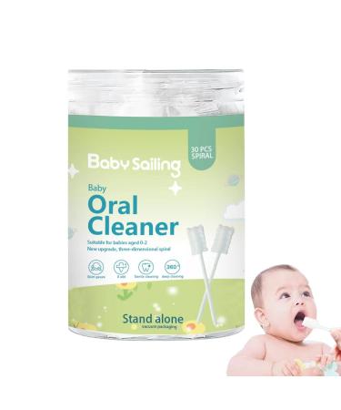 Wobblo newborn gauze toothbrush |Mundgazze toothbrush with paper handle |Mouth cleaning agents made of double -aged cotton yarn for hotel at home and travel 30 pieces/barrel