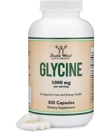 Glycine Supplement - 1,000mg Glycine Powder per Serving (300 Capsules) The Relaxing Amino Acid (Glicina) (Third Party Tested Gluten Free Non-GMO) by Double Wood