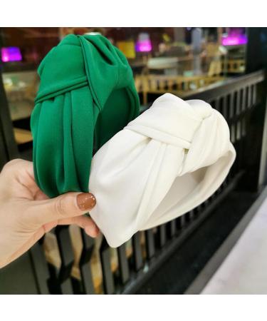 Wholesale Ozaqv Women's Wide Solid Color Headband - White Casual Turban Hair Accessories - Buy Online on GoSupps.com