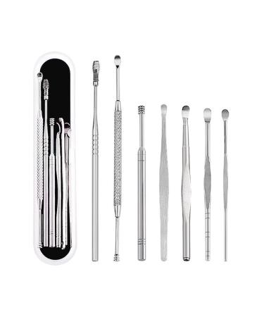 Ear Wax Removal Tool Personal Care Ear Clean Tools Stainless Steel Curette Earwax Removal Earwax Cleaner Ear Picker Ear Wax Removal Kit with Storage Box (7)