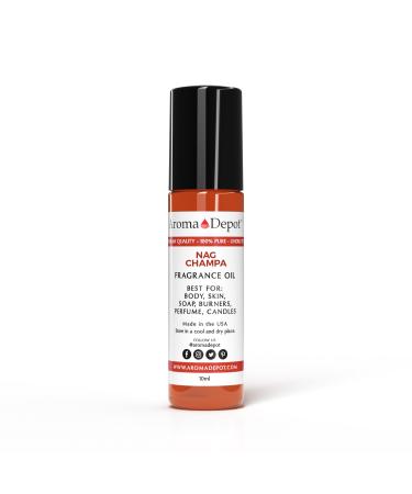 Nag Champa 10ml. Fragrance Oil I Perfume I Skin Oil I Scented Oil. DIY Projects such as Candles Bath Bombs Body Butters Creams & Lotions. Few Drops in The Diffuser Burners or Warmers.