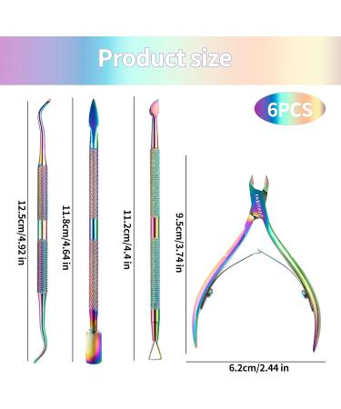 4-Piece Cuticle Pusher Set & Nail Dazzle Colour Tick Nail Tools Stainless Steel Dead Skin Scissors Steel Pusher Nail Tools Set Professional Stainless Steel Double End Cuticle Pusher - Buy Online on GoSupps.com