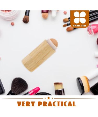 Beavorty Wood Makeup Brush Bamboo Foundation Brush With Roller Portable Blending Brush For Fluffy Brush Synthetic Bristles Cosmetics Tools - Buy Online on GoSupps.com