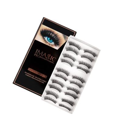 FOMIYES 30 Pairs Fake Eyelashes 3d Lashes Extension Thick Eyelashes Fluffy Eyelashes Carnival Makeup Supplies Masquerade Makeup Accessories Line Strip Lashes Chemical Fiber Extend Natural