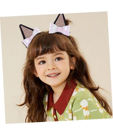 ifundom 6 Pairs hair clips cat ears hairpin barrettes for girls bobby pin for thick hair girls hair barrette hair bows clips girls barrette Princess Miss hair accessories fabric - Buy Online on GoSupps.com