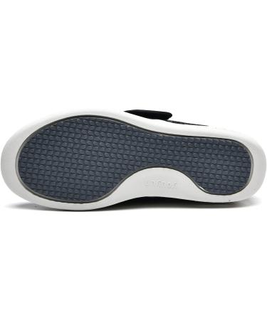Womens Wide Width Diabetic Shoes with Adjustable Closure - Non-Slip Lightweight Mesh Sneakers for Elderly - Ideal for Edema, Plantar Fasciitis, Bunions - 8 Wide Black Gray - Buy Online on GoSupps.com
