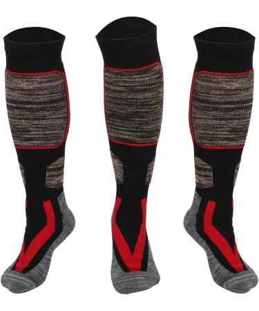JTEG Unisex Ski Socks - Thermo Knee Socks for Winter Sports | 2 Pairs Red-Orange for Men Women & Kids - Buy Online on GoSupps.com