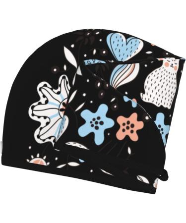 Floral Rabbit Microfiber Hair Towel - Soft Super Absorbent Quick Dry Wrap for Long Curly Hair | Coral Velvet for Women - Buy Online on GoSupps.com