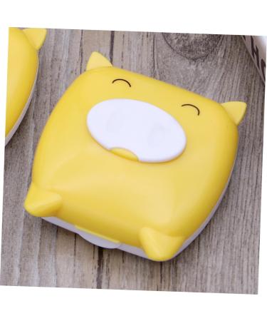 Healeved 2pcs Cartoon Lens Storage Case - Travel Lens Box - Durable & Fun Design in Yellow - International Shipping - Buy Online on GoSupps.com