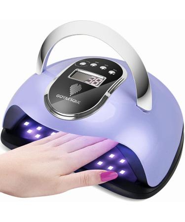 168W UV LED Nail Lamp with Timer Setting and Auto Sensor for Gel Nail Polish - Professional Salon Curing Lamp with Portable Handle and Digital Display - Fingernail and Toenail UV Dryer Machine in Blue - Buy Online on GoSupps.com