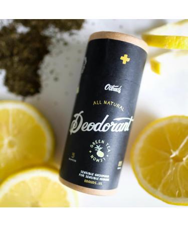 O'Douds Natural Deodorant - Aluminum Free Paraben Free Vegan Deodorant for Men & Women - Long-Lasting Protection & Gentle Formula for All Skin Types - Green Tea & Lemon 3 oz. - Buy Online on GoSupps.com