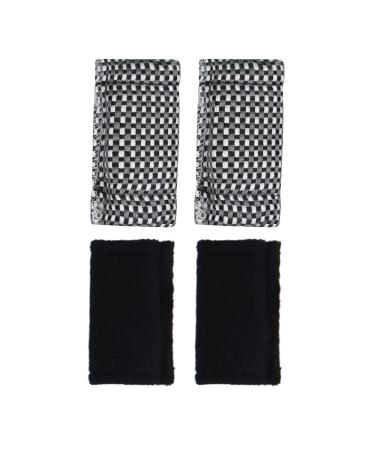 4pcs Pool Cue Cleaner Slicker Towel Burnisher Shaft Cloth Set (Black) Grey Black
