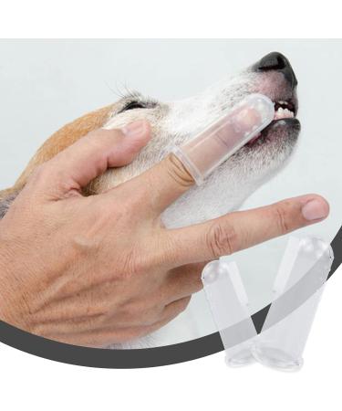 SZCXDKJ 12 Pieces Pet Finger Toothbrush Soft Silicone Pet Finger Toothbrush Food Safety Tooth Cleaner Dog Cat Dental Brushes Kit for Dogs Cats Pets Dental Care(Transparent Color) - Buy Online on GoSupps.com