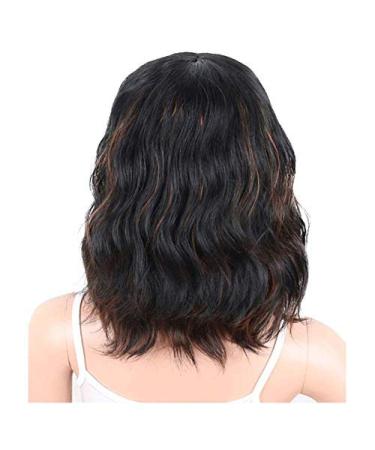BGHJUE 14-Inch Black Brown Synthetic Hair Wig with Bangs - Stylish & Comfortable International Shipping - Buy Online on GoSupps.com