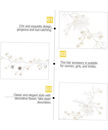 MAGICLULU Pearls Headband Hair Pearls Bridal Hair Accessories Wedding Hair Accessories Turban Headband Hair Tie Head Scarf Headband Pearls Flowers Hair Comb White Miss Headgear - Buy Online on GoSupps.com