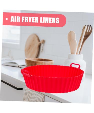 KICHOUSE Air Fryer Pan Silicone Baking Pans Fryer Basket with Handle Convenient Silicone Pot Potholder Fried - Buy Online on GoSupps.com