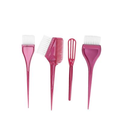 Shop 5-Part Hair Dye Tool Set - Wine Red Brushes for Home & Studio Use | Soft & Hard Bristles - Buy Online on GoSupps.com