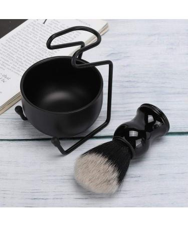 Men's Beard Trimmer Set 3-Piece with Holder Shaving Brush & Soap (Black) | International Shipping Available - Buy Online on GoSupps.com