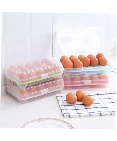 Healeved 3pcs 15 Eggs Egg Holder for Fridge Acrylic Tray Kitchen Egg Holder Container High Capacity Egg Rack - Buy Online on GoSupps.com