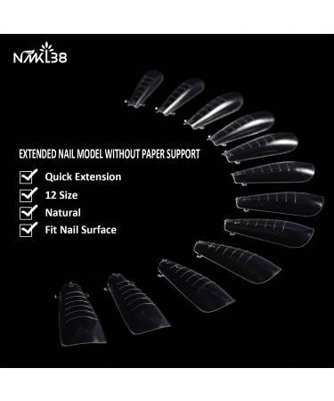 Coffin Sculpted Dual Extension Forms | Nail Mold for Poly Gel, UV Gel, Acrylic | DIY Nail Decoration System - Buy Online on GoSupps.com