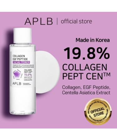 APLB Collagen EGF Peptide Facial Toner - 19.8% Collagen PEPT CEN | Revitalize & Replenish Moisture | Korean Skincare for Enhanced Elasticity & Improved Skin Texture - 5.41 FL.OZ - Buy Online on GoSupps.com